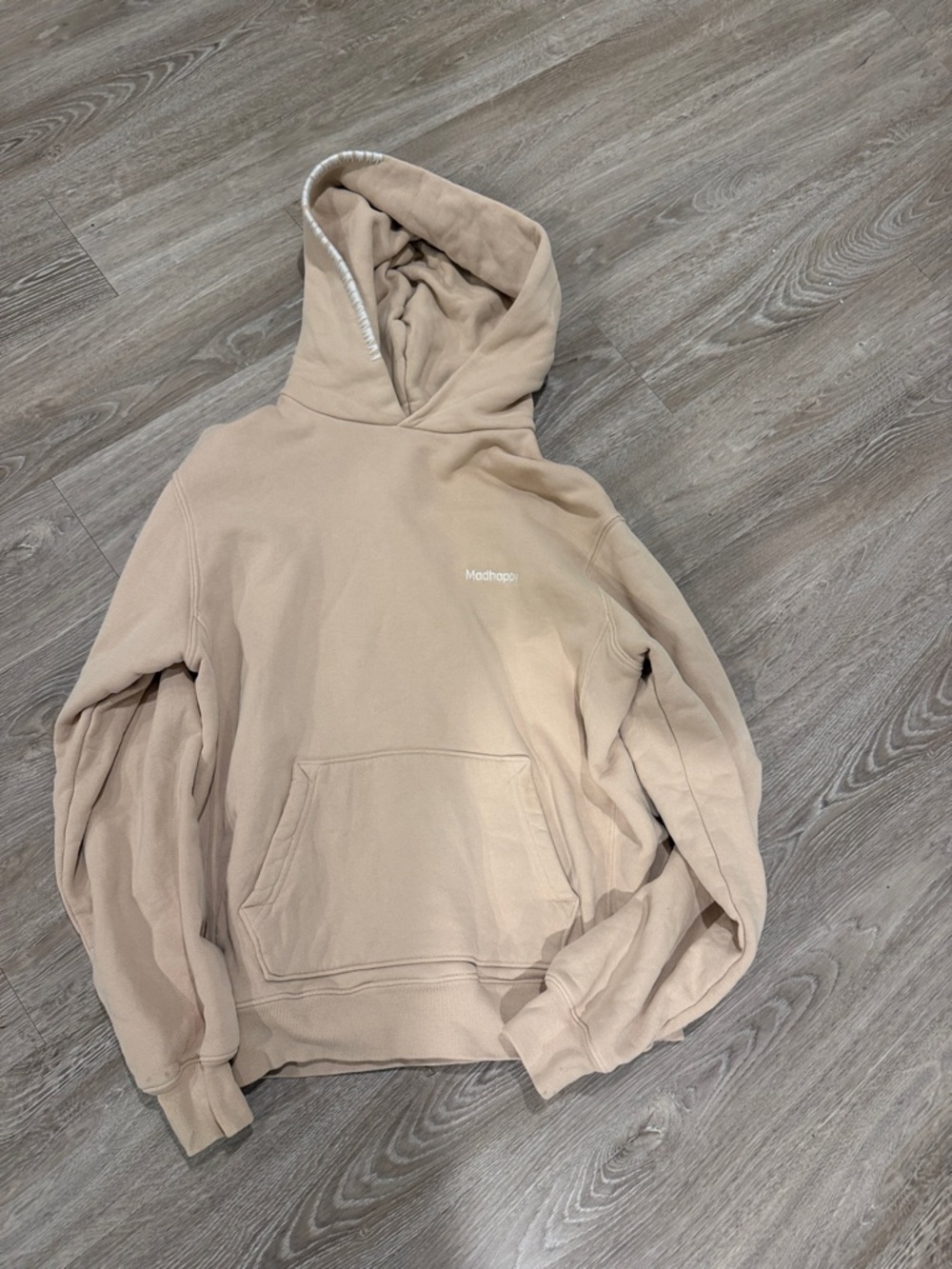 Madhappy Beige Relaxed Pullover Hoodie